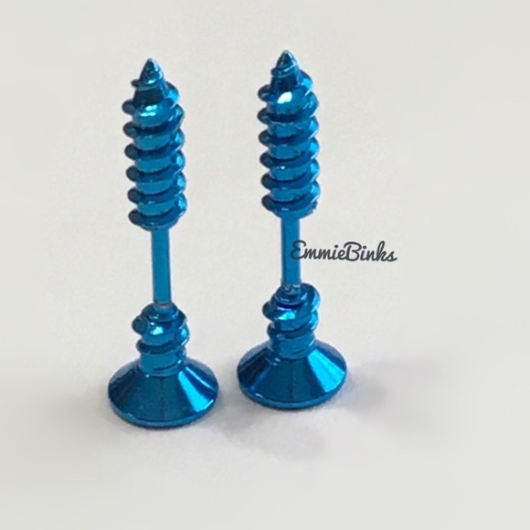 New 2 PAIR New Colors Stainless Steel | Easy To Wear | Trendy Design | Punk - Picture 3 of 16